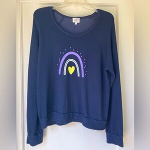 Sundry Rainbow Heart Sweatshirt Size 2/M